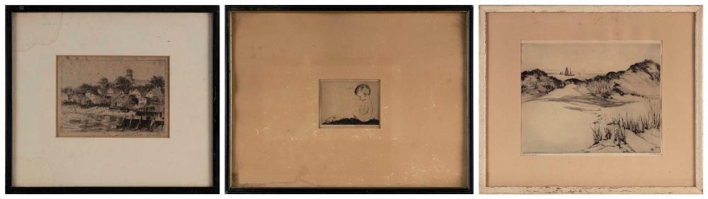 THREE BLACK AND WHITE ETCHINGS