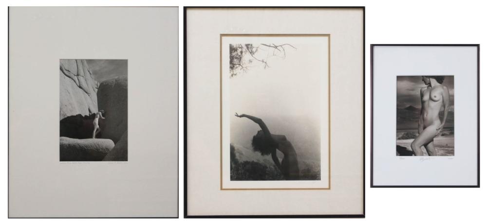 THREE BLACK AND WHITE NUDE