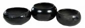 THREE BLACKWARE POTS, ONE SIGN
