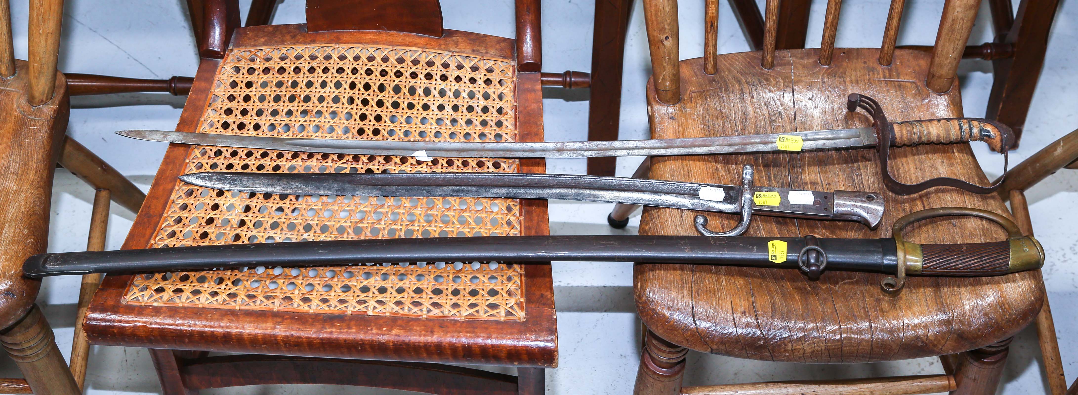 THREE BLADED WEAPONS Including a