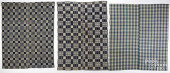 THREE BLUE AND WHITE COVERLETS