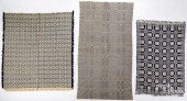 THREE BLUE AND WHITE COVERLETS