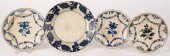 THREE BLUE AND WHITE DELFT PLA
