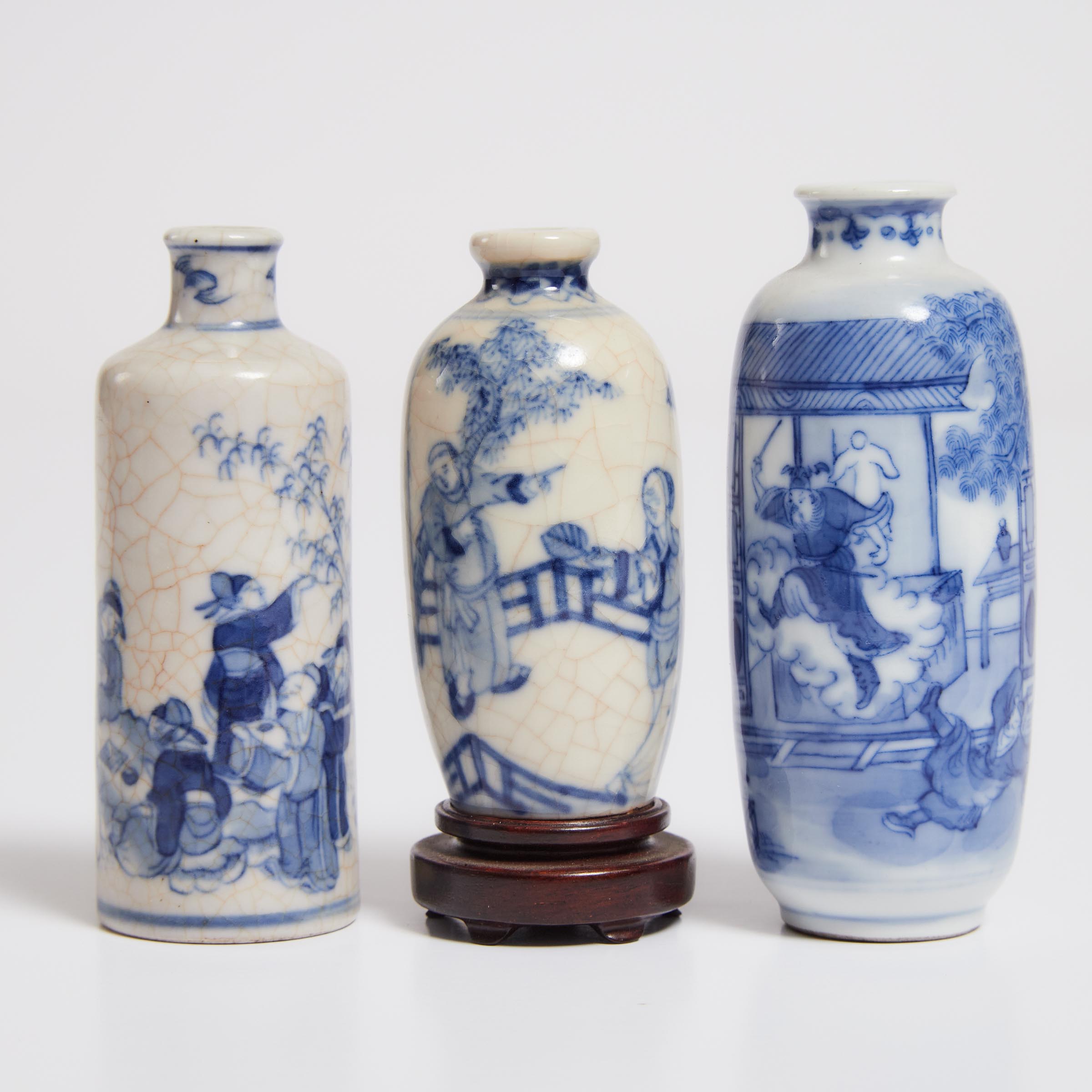 Three Blue and White 'Figural'