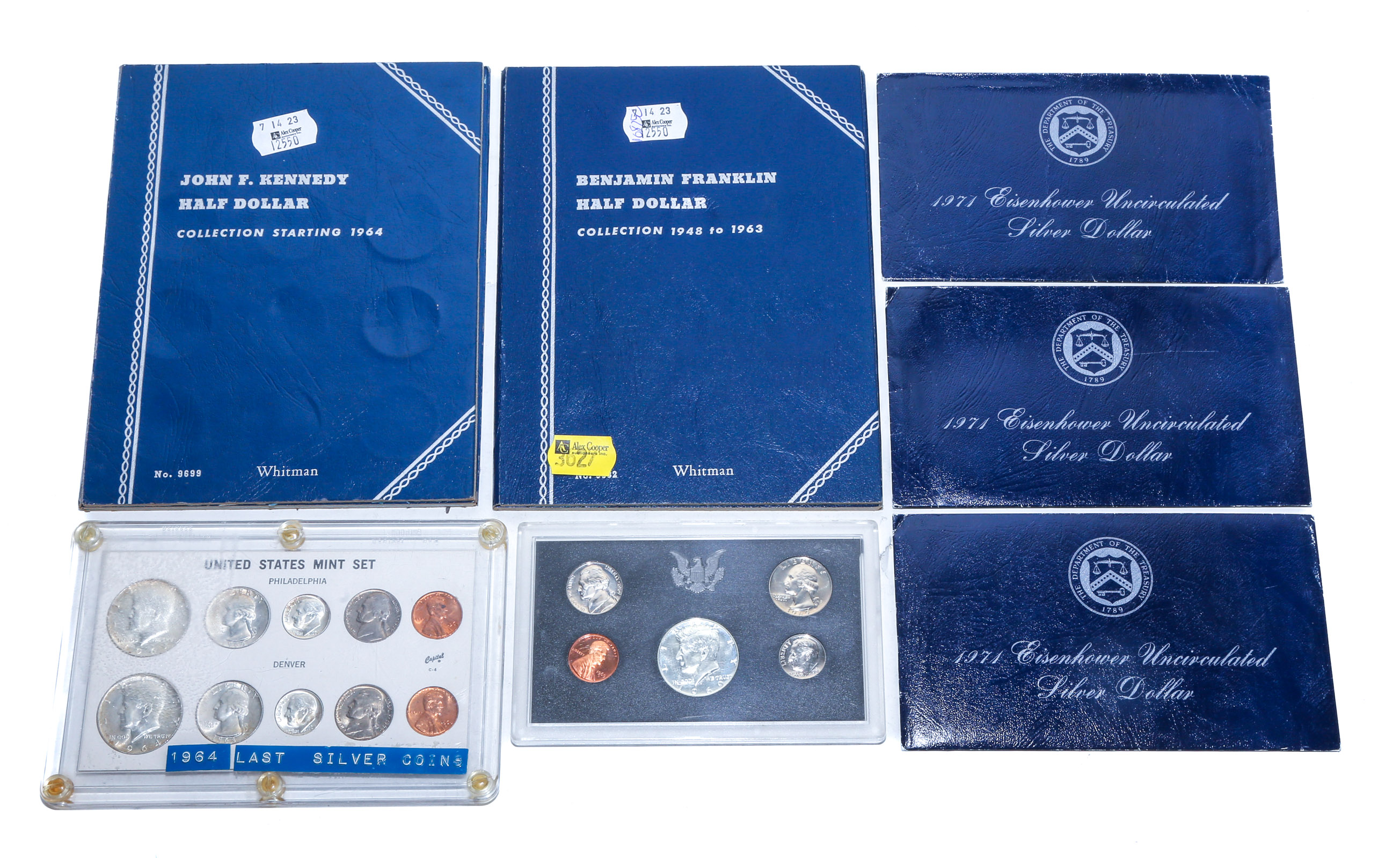 THREE BLUE IKE SETS, 1964 MINT &