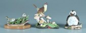 Three Boehm porcelain bird fig