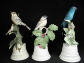 Three Boehm porcelain bird scu