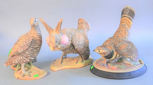 THREE BOEHM PORCELAIN BIRDS, TWO