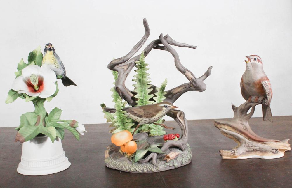 THREE BOEHM PORCELAIN BISQUE