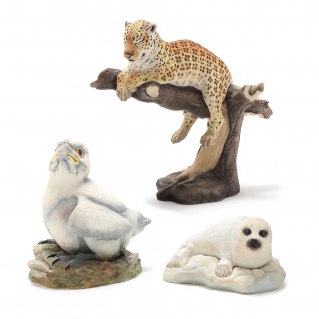 THREE BOEHM SCULPTURES A seal pup