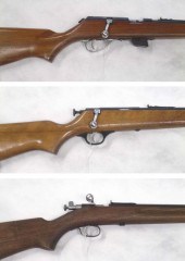 THREE BOLT ACTION 22 CALIBER R