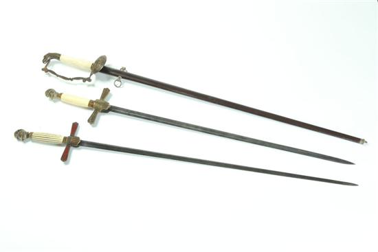 THREE BONE HANDLED SWORDS  Union