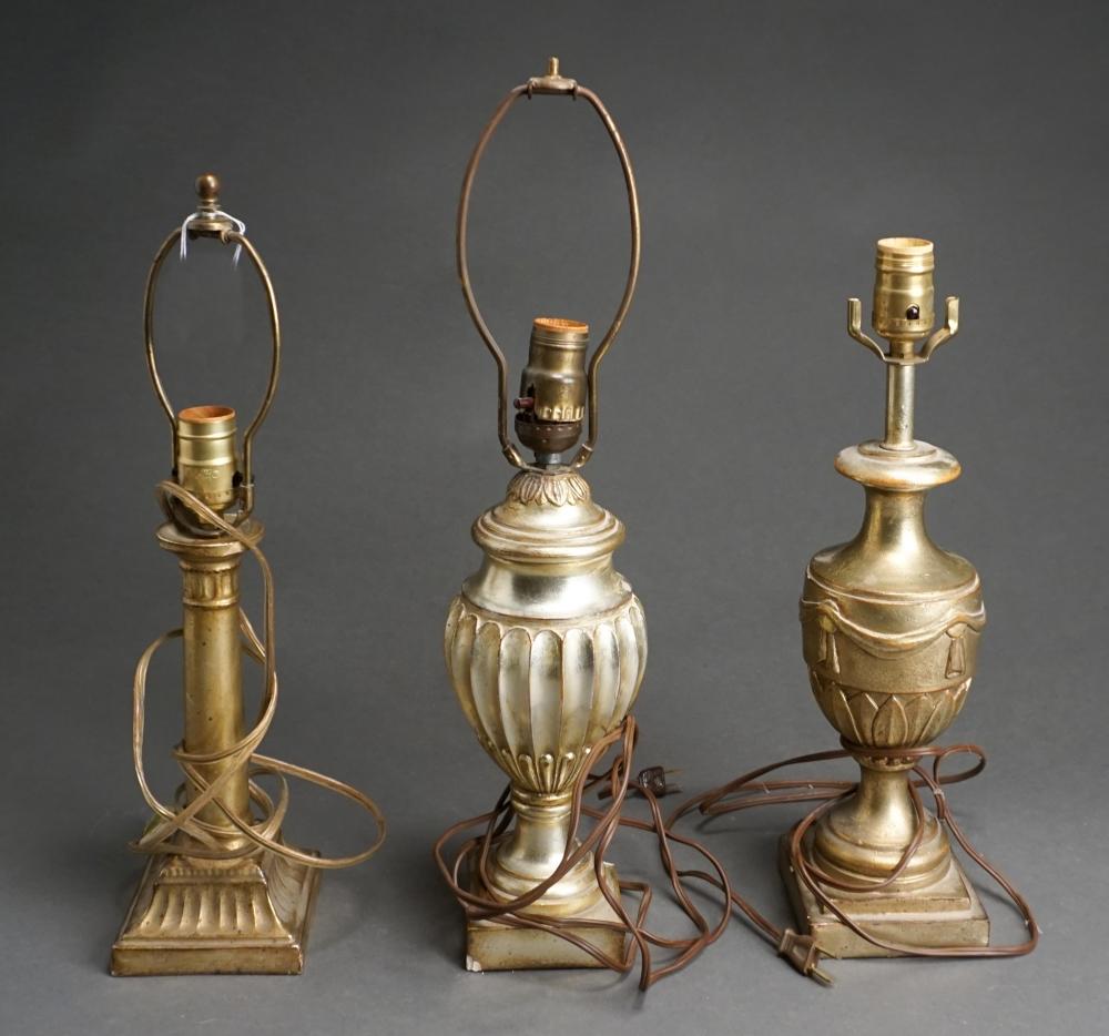 THREE BORGHESE CLASSICAL STYLE GILT