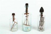 THREE BOTTLE WHIMSEYS.  Americ