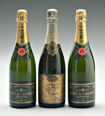 Three bottles Champagne: two