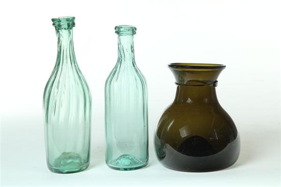 THREE BOTTLES.  Nineteen century.