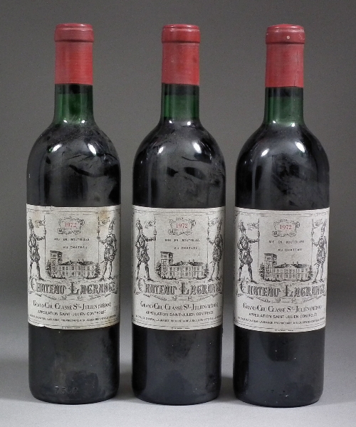 Three bottles of 1972 Chateau