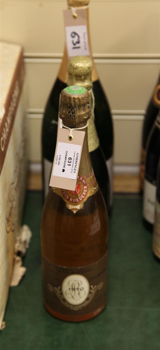 Three bottles of champagne