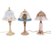 THREE BOUDOIR LAMPS<br>Three b