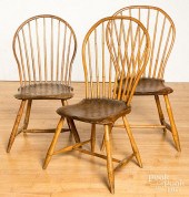 THREE BOWBACK WINDSOR CHAIRS,