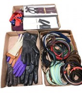 THREE BOX LOTS OF GLOVES AND B