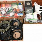 THREE BOX LOTS OF GUITAR PARTS