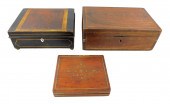 THREE BOXES, 19TH C., INCLUDIN