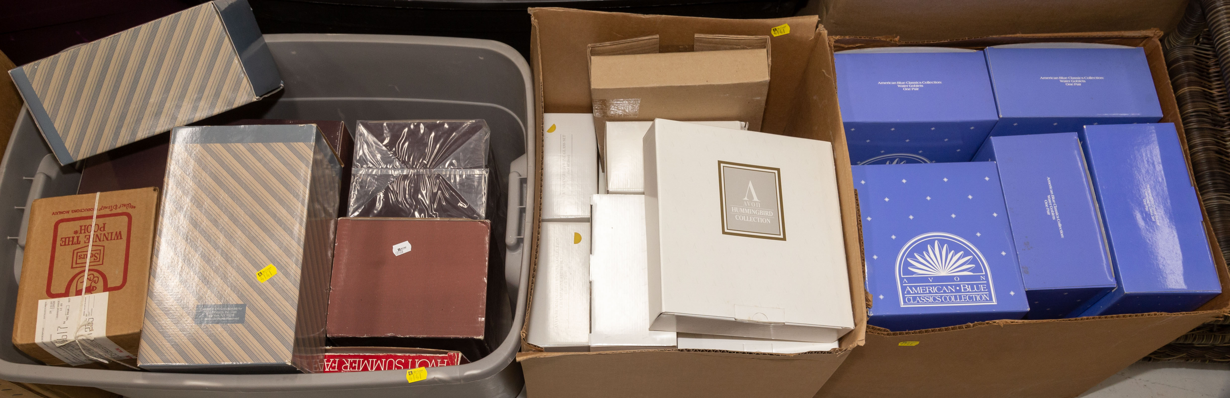 THREE BOXES OF AVON COLLECTIBLES