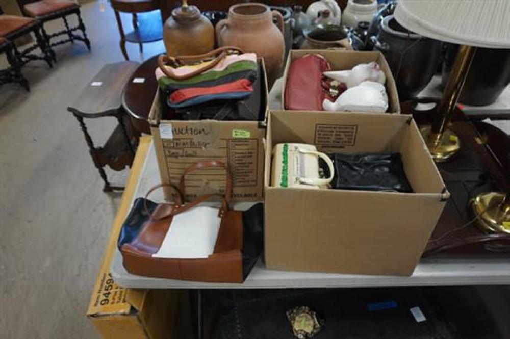 THREE BOXES OF PURSESThree Boxes of