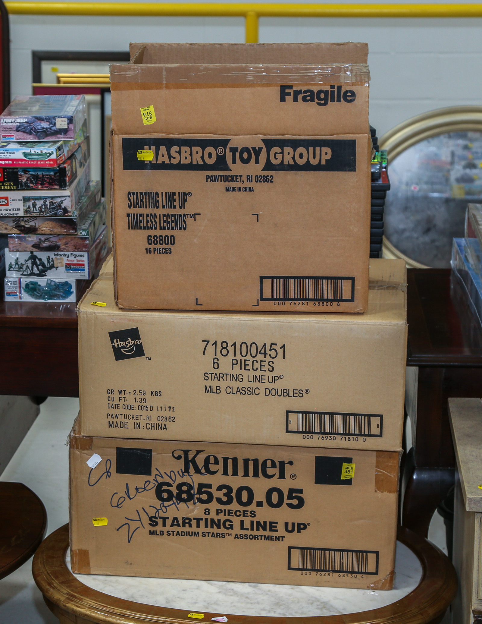 THREE BOXES OF STARTING LINE UP