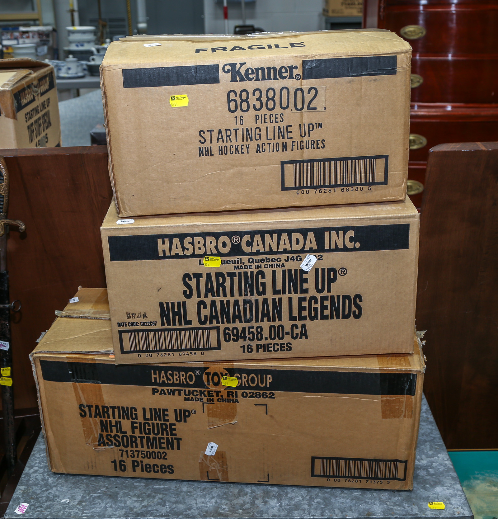 THREE BOXES OF STARTING LINE UP