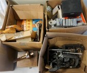 THREE BOXES WITH 'C' CLAMPS AN