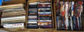 THREE BOXES WITH DVD'S, CD'S,