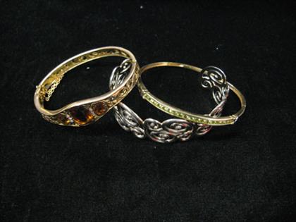 Three bracelets yellow gold and