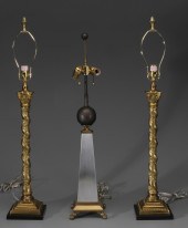 Three Brass and Polished Metal