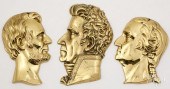 THREE BRASS PROFILE PLAQUESThr