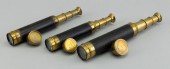 THREE BRASS THREE-DRAW TELESCO