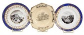 THREE BRITISH CERAMIC PLATES,