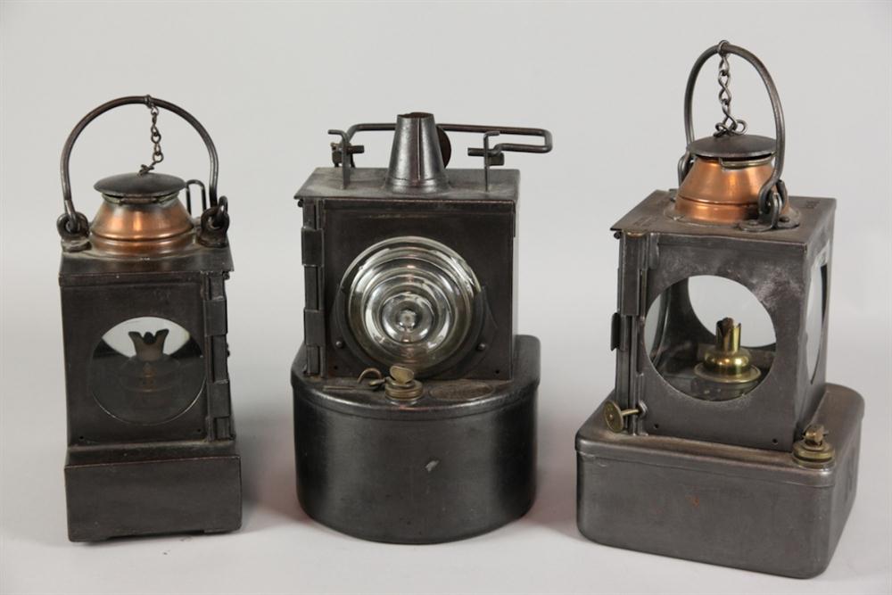 THREE BRITISH LAMP MANUFACTURING