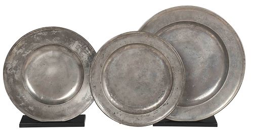 THREE BRITISH PEWTER