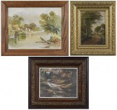 THREE BRITISH SCHOOL LANDSCAPE