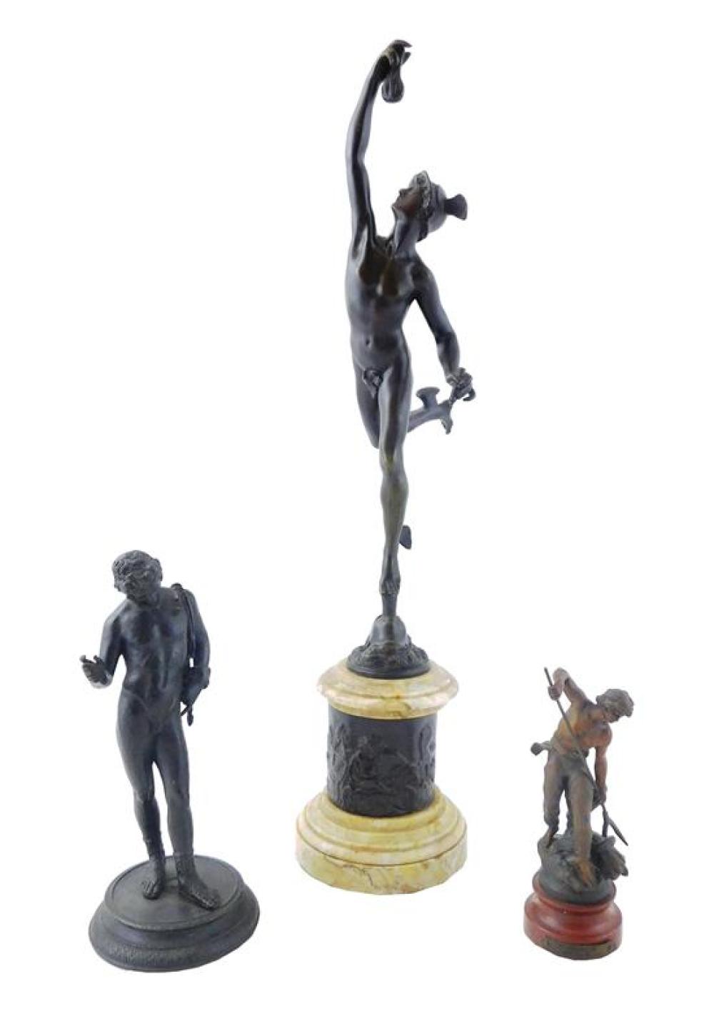 THREE BRONZE SCULPTURES, INCLUDING: