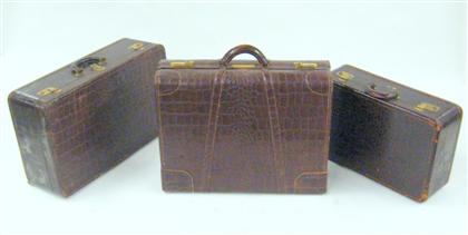 Three brown 'crocodile' pattern