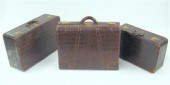 Three brown 'crocodile' patter