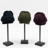 THREE BURBERRY KNIT WOOL BEANI