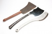 THREE BUTCHER SHOP TOOLS. Nine