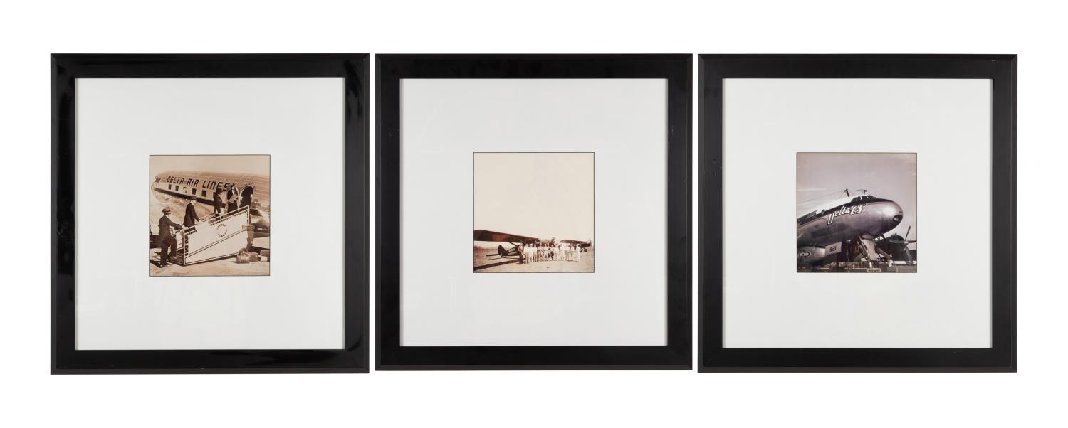 THREE B&W FRAMED DELTA