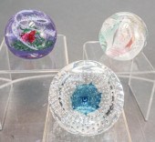 THREE CAITHNESS GLASS PAPERWEI