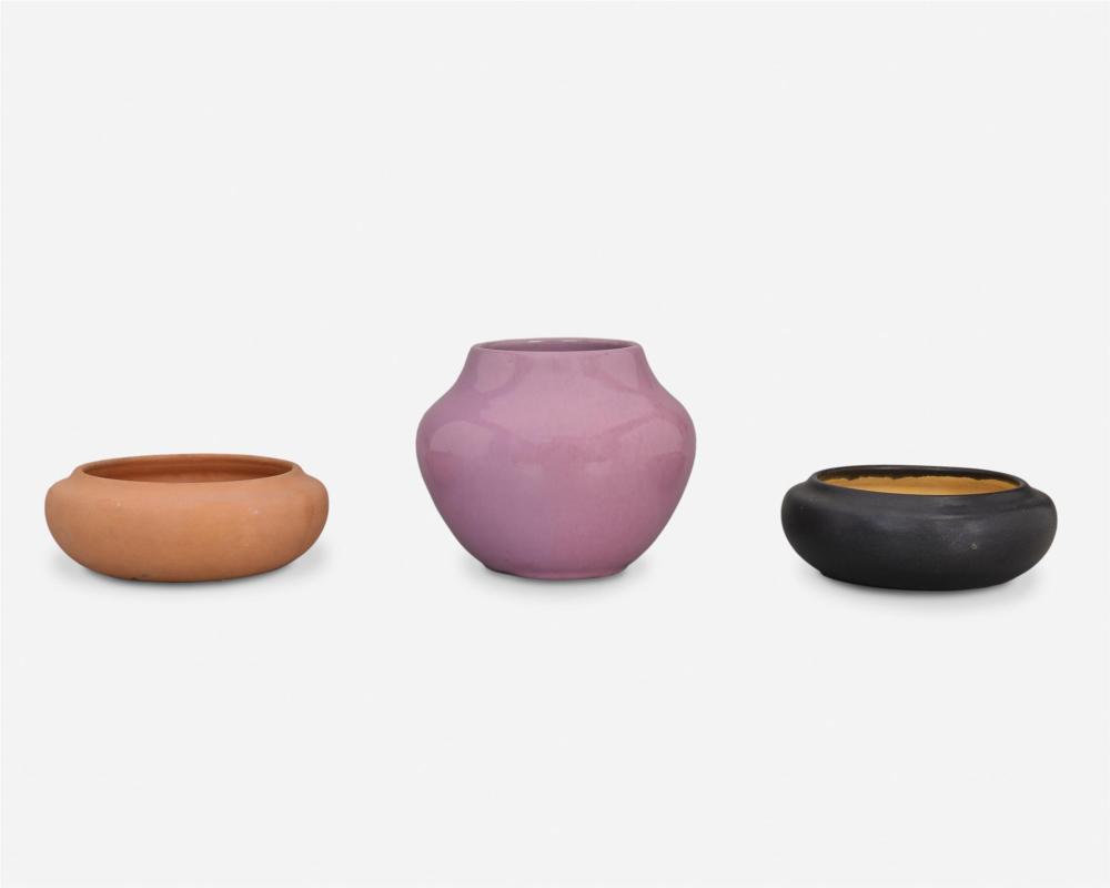 THREE CALIFORNIA FAIENCE POTTERY