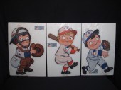 Three Campbell's soup baseball